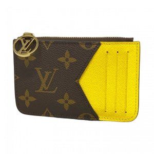 Louis Vuitton Monogram Porte-Cartier M81882 Wallet/Coin Case, Brown/Yellow, W...